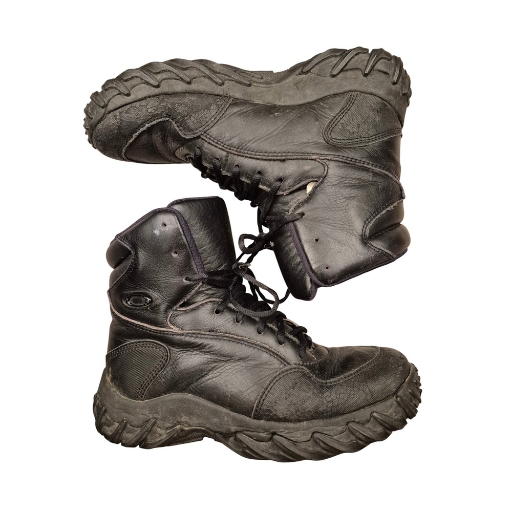 Oakley SI Assault Tactical Boots Mens Black Leather Combat Boots Sz 9.5 Wide VTG